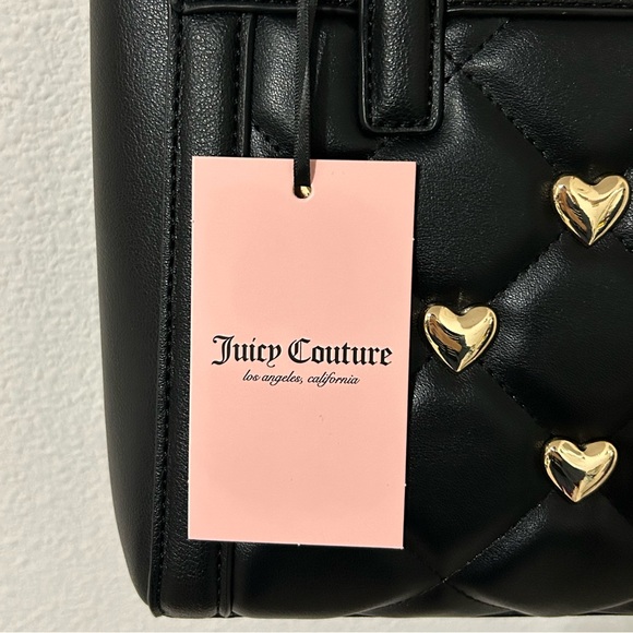 💜SOLD💜NWT Juicy Couture Colorful Love Mini Tote with Crossbody Strap Liquorice - Picture 3 of 14